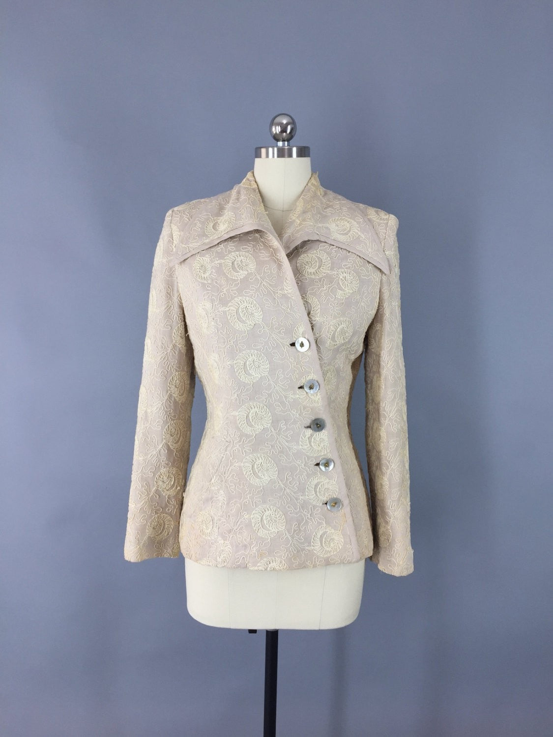 Vintage 1940s Jacket / Soutache Embroidery – ThisBlueBird
