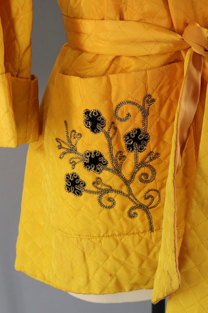 Vintage 1940s Quilted Bed Jacket-ThisBlueBird - Modern Vintage