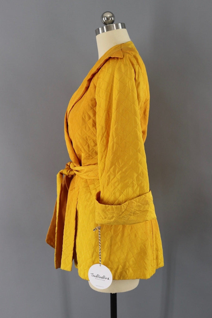 Vintage 1940s Quilted Bed Jacket-ThisBlueBird - Modern Vintage