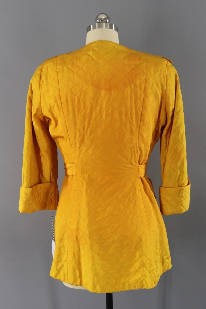 Vintage 1940s Quilted Bed Jacket-ThisBlueBird - Modern Vintage