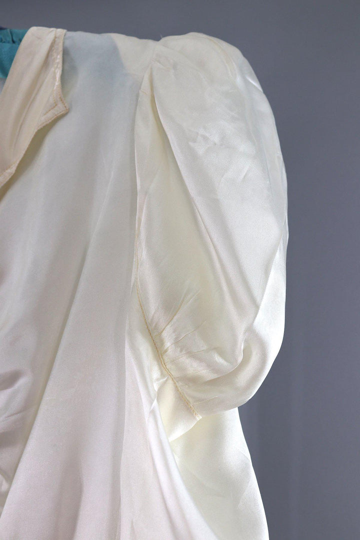 Vintage 1940s Satin Wedding Dress - ThisBlueBird