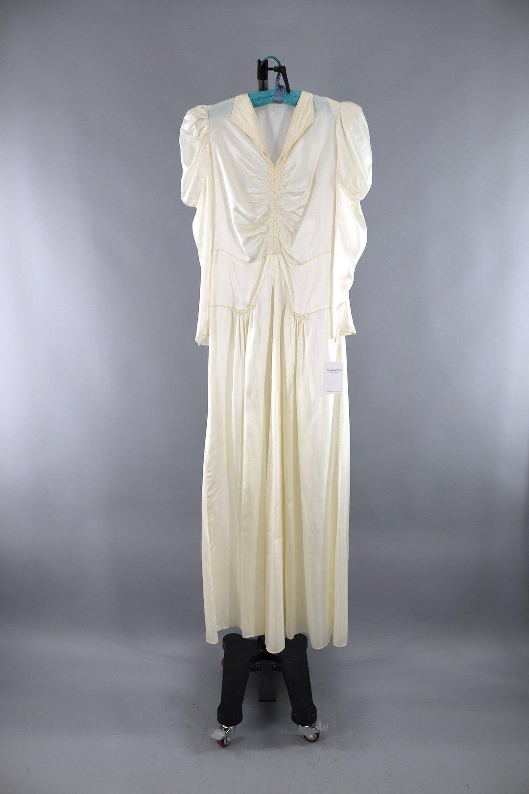 Vintage 1940s Satin Wedding Dress - ThisBlueBird