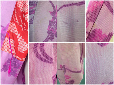 Vintage 1940s Silk Haori Kimono Cardigan / Pink Floral - ThisBlueBird