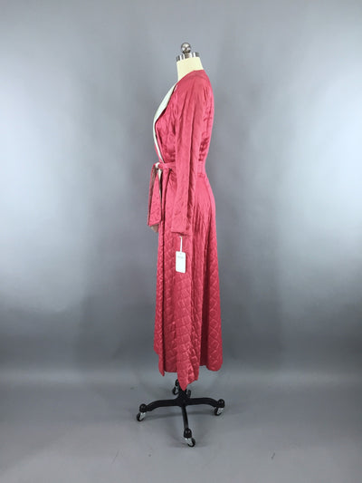 Vintage 1940s TEXTRON Hostess Coat Robe - ThisBlueBird