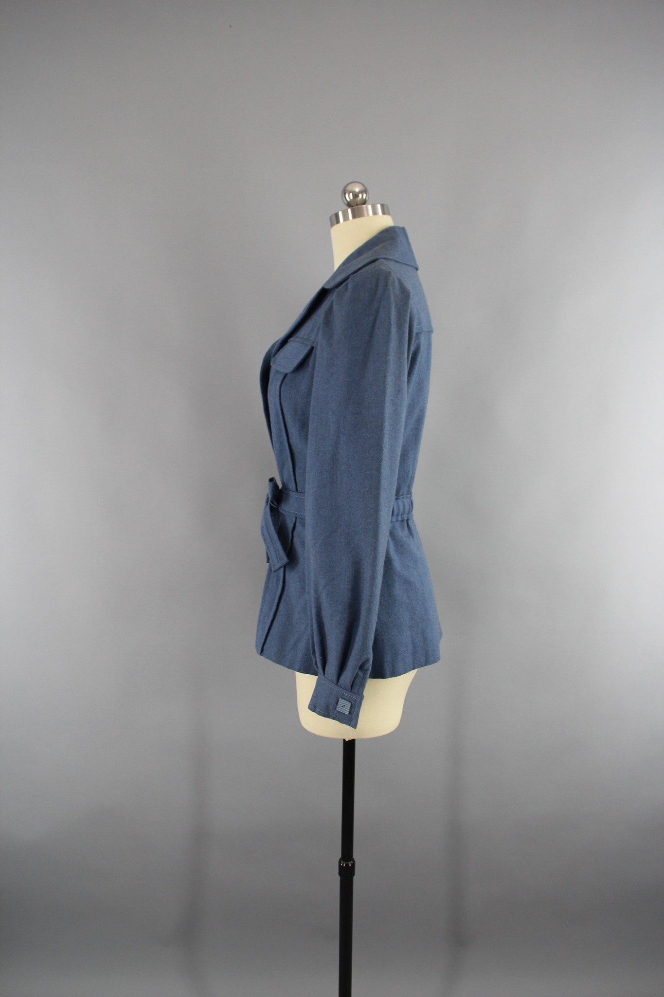 Vintage 1940s Wool WWII Women's Military Style Jacket Coat - ThisBlueBird