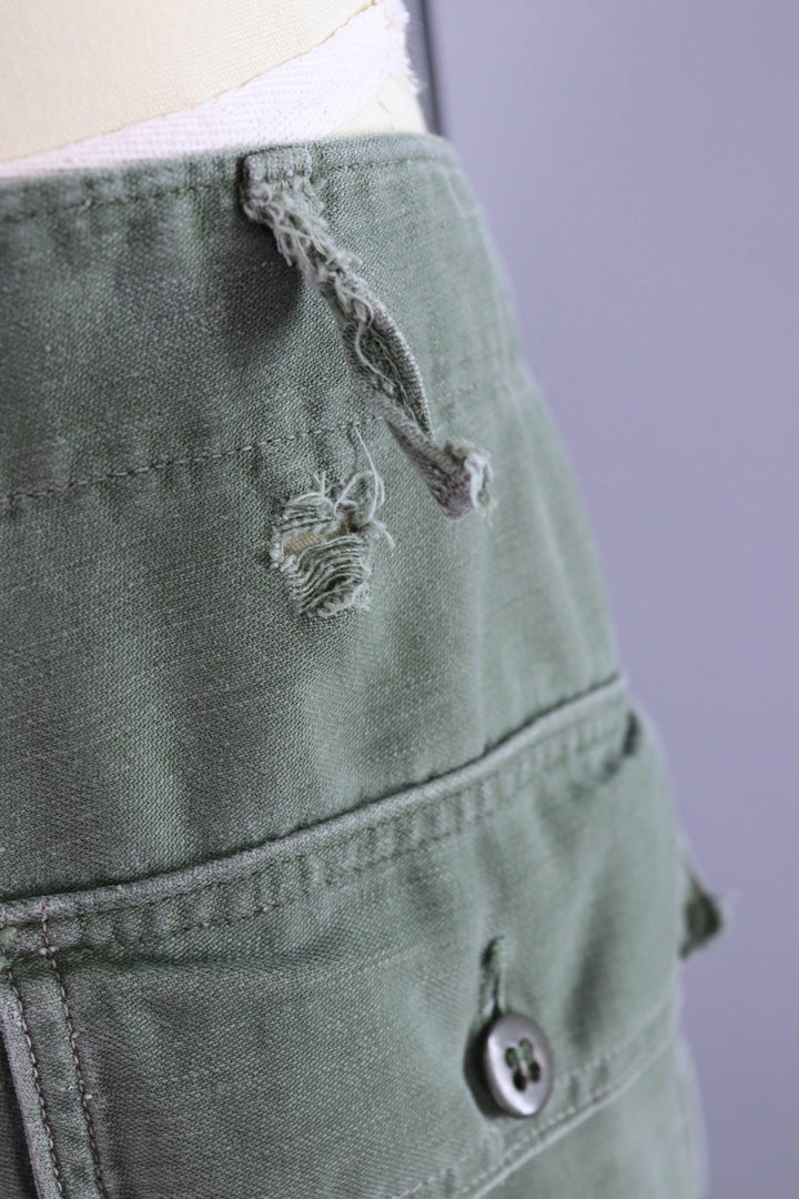 Vintage 1950s-1960s US Army Pants / OG-107 Olive Drab - ThisBlueBird