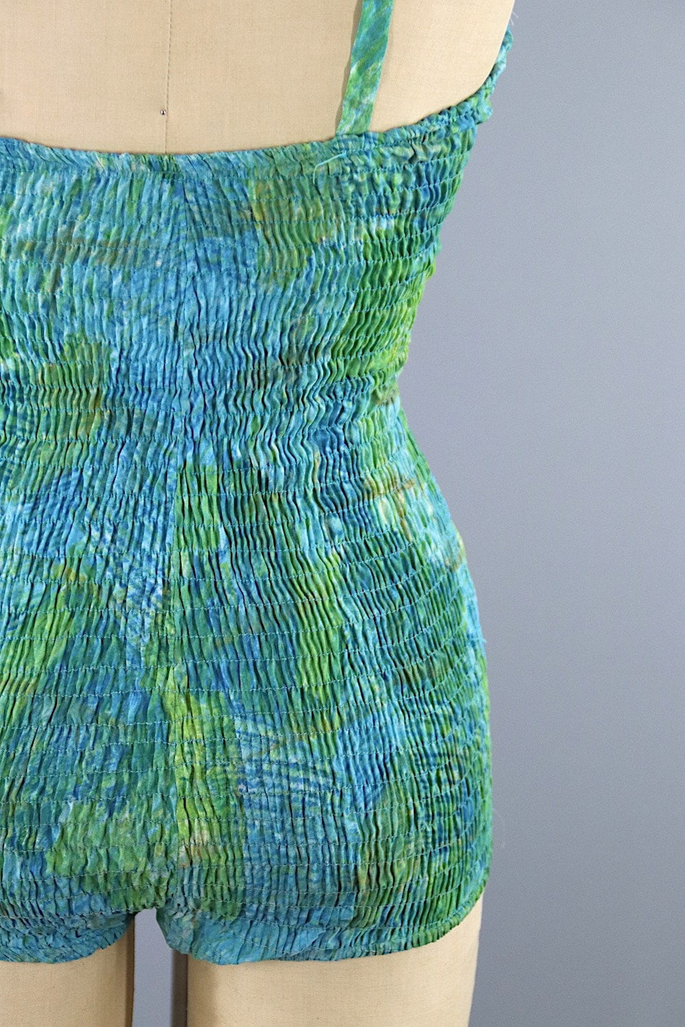 Vintage 1950s Catalina Swim Suit / Blue Green - ThisBlueBird