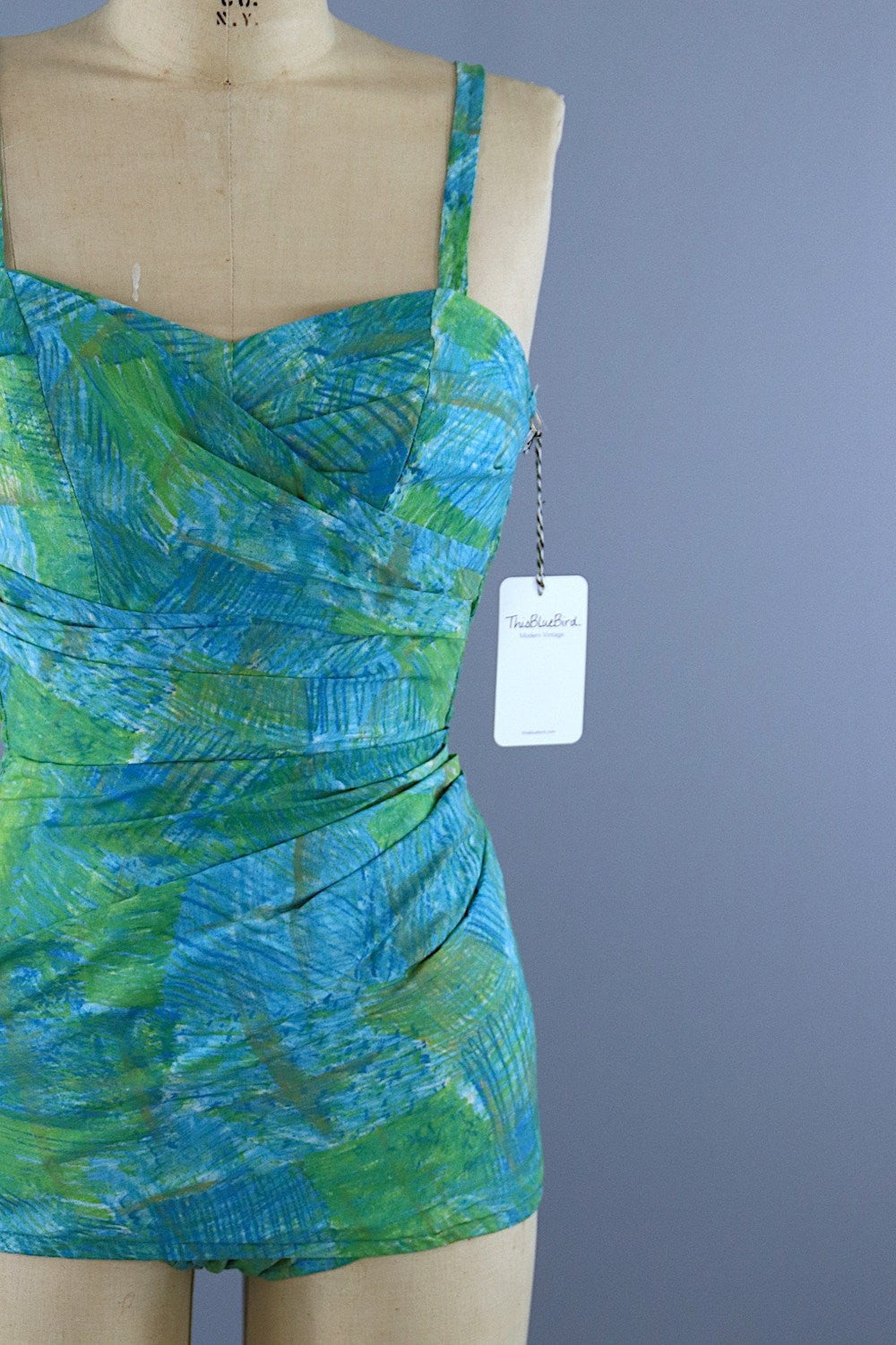 Vintage 1950s Catalina Swim Suit / Blue Green - ThisBlueBird