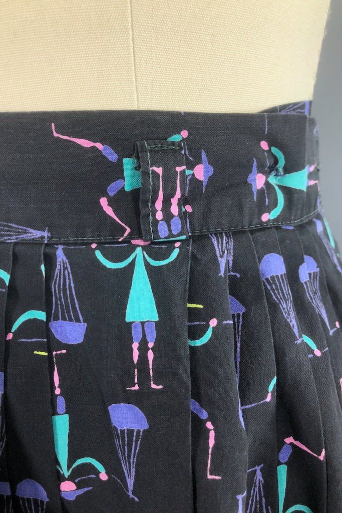 Vintage 1950s Novelty Print Skirt-ThisBlueBird - Modern Vintage