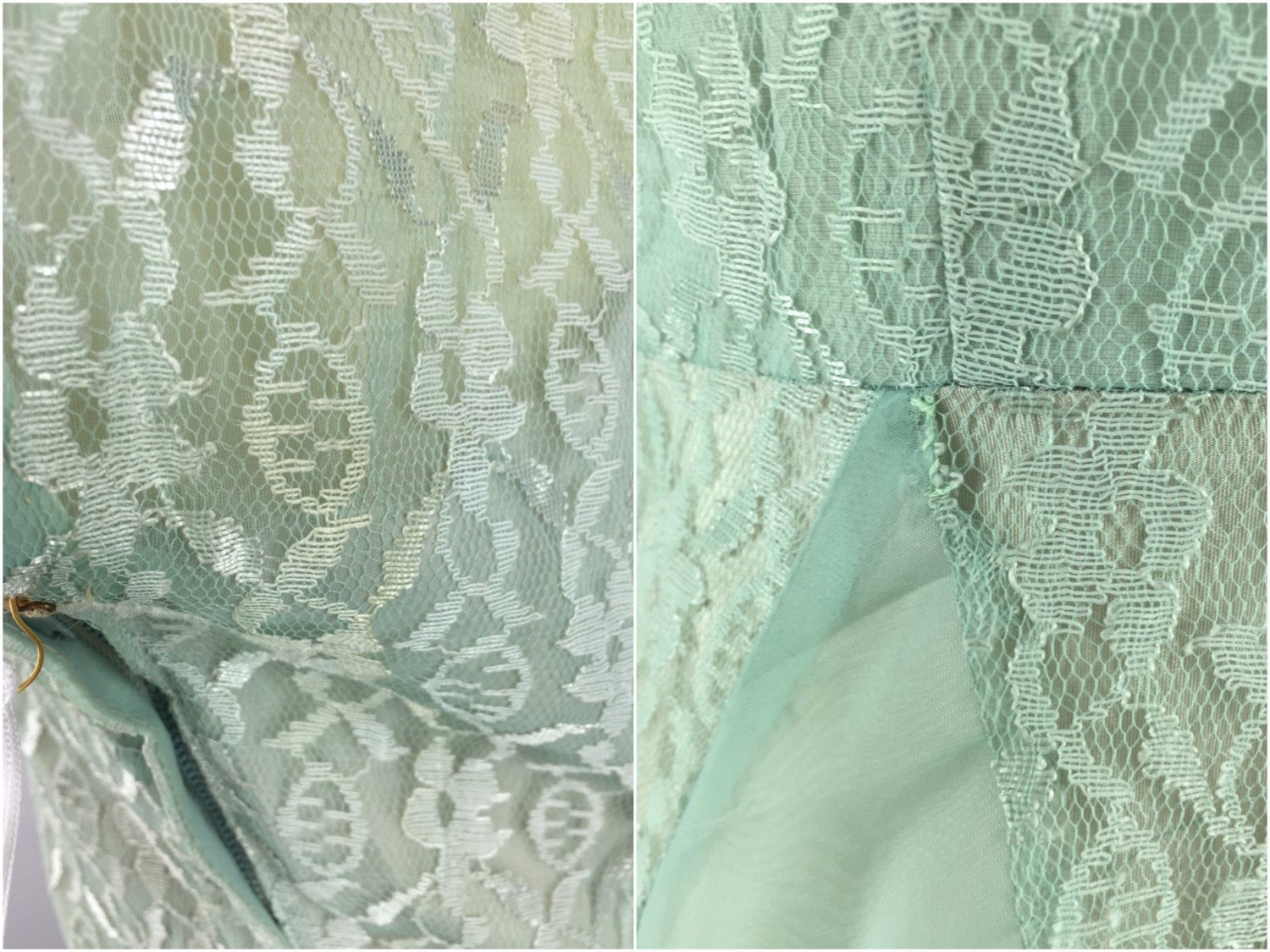 Lace dress Color mint green - RESERVED - 0096X-65X