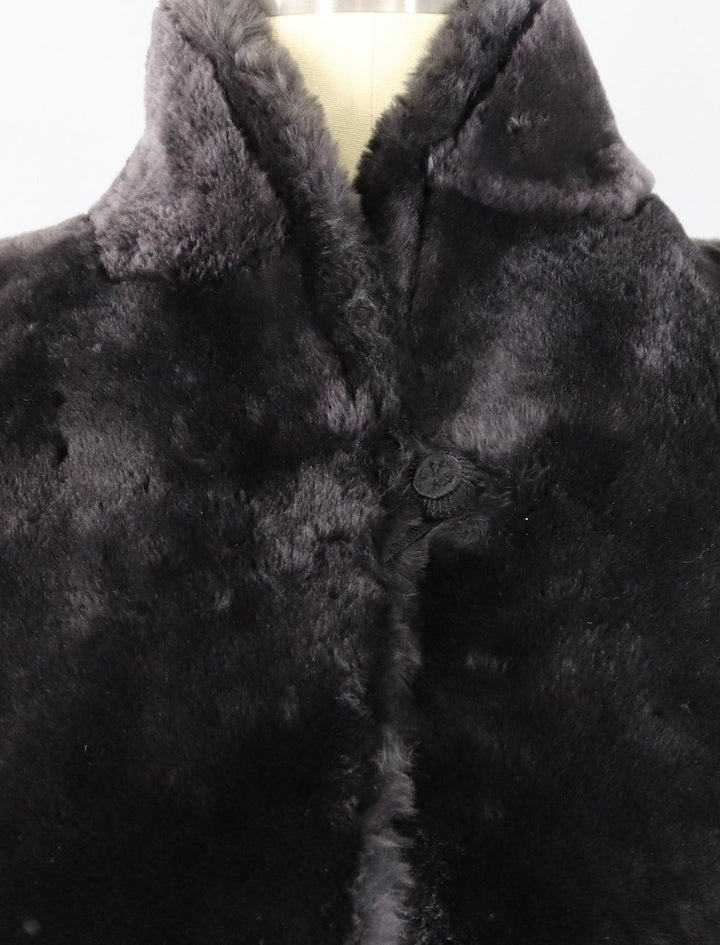 Vintage 1950s Sheared Lamb Mouton Fur Jacket - ThisBlueBird