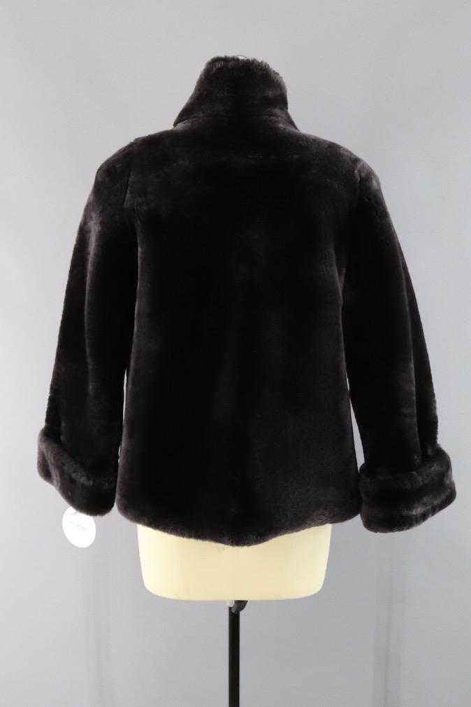 Vintage 1950s Sheared Lamb Mouton Fur Jacket - ThisBlueBird