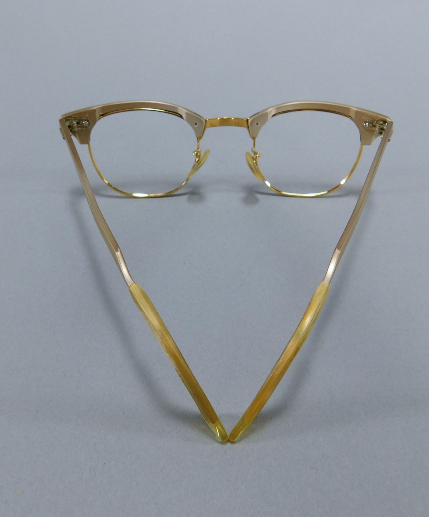 Vintage 1950s Shuron Gold Aluminum Glasses Frames - ThisBlueBird
