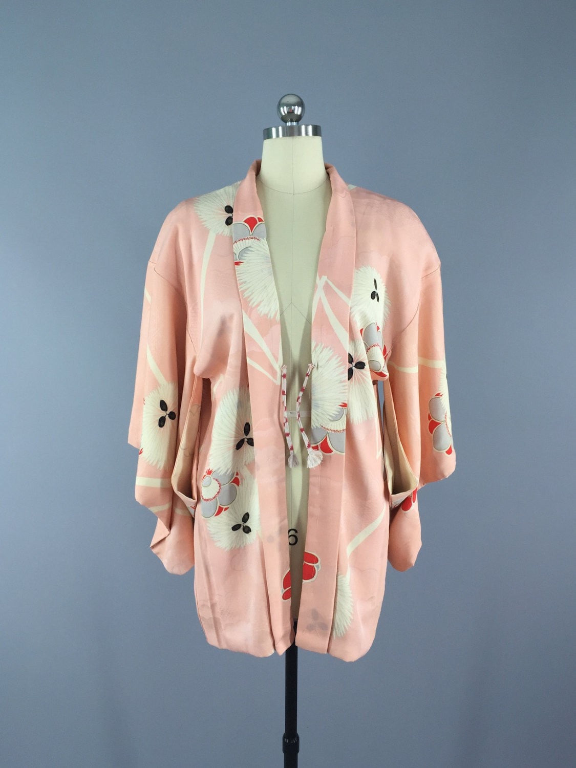 Vintage 1950s Silk Haori Kimono Cardigan - ThisBlueBird