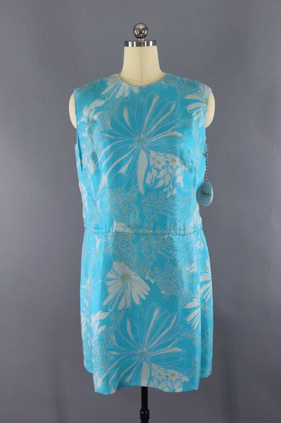 Vintage 1960s Aqua Blue Sundress / Star of Siam-ThisBlueBird - Modern Vintage