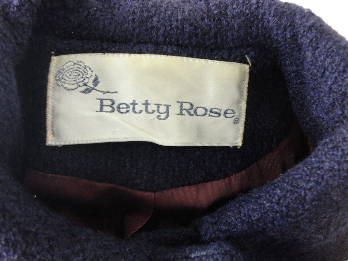 Vintage 1960s Betty Rose Dark Purple Wool Jacket - ThisBlueBird