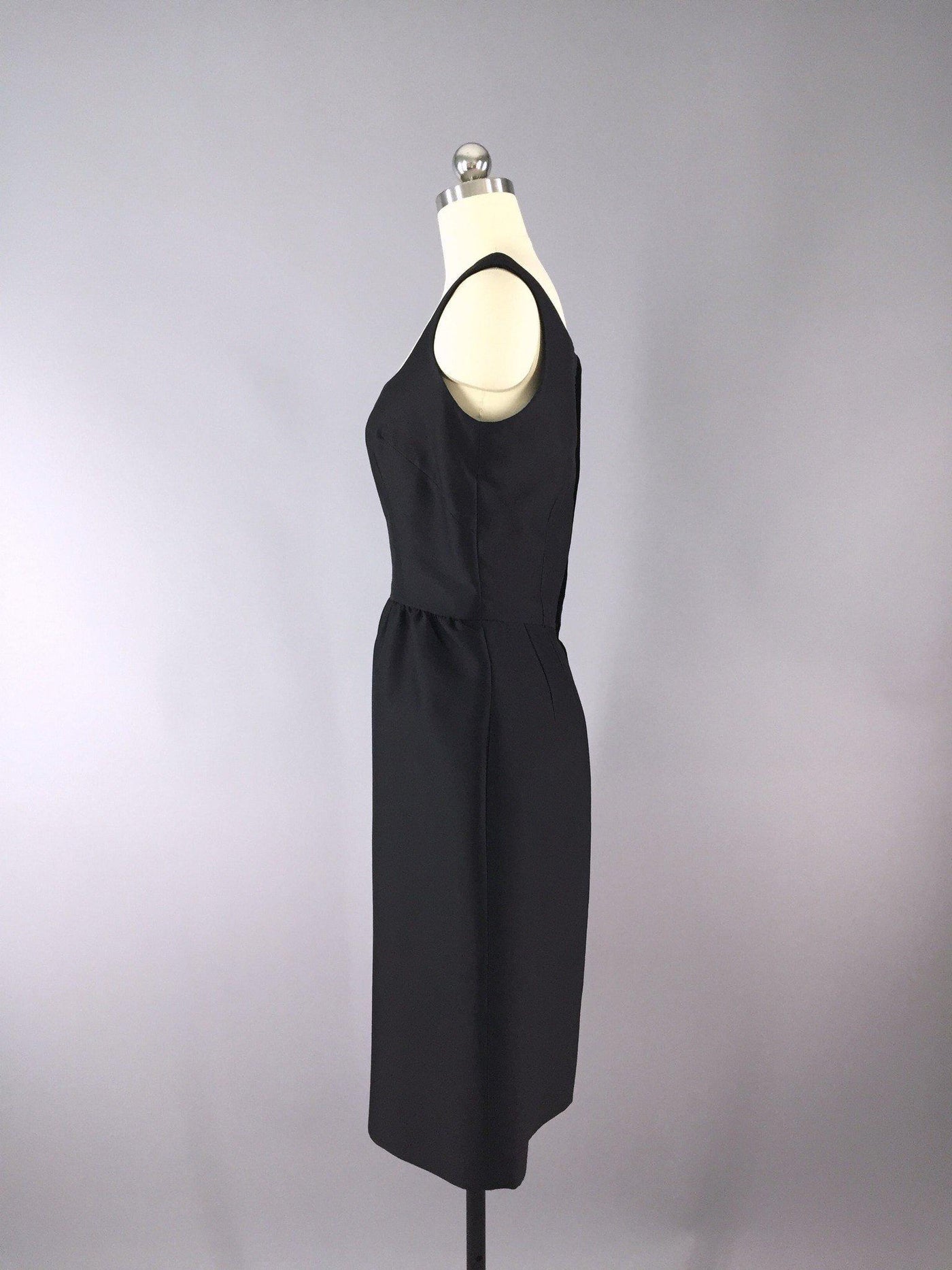 Vintage 1960s Black Cocktail Dress / Montaldos Burke Amey - ThisBlueBird