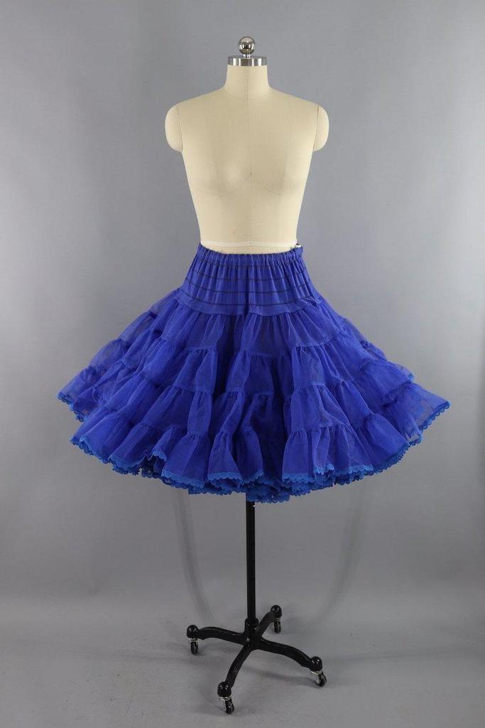 Vintage 1960s Blue Crinoline Skirt - ThisBlueBird