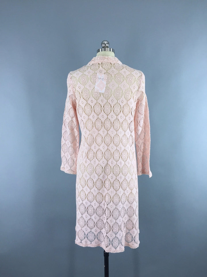 Vintage 1960s Bohemian Festival Crocheted Jacket - ThisBlueBird