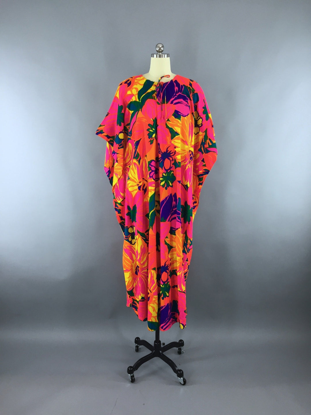 Vintage 1960s Caftan Dress / Andrade Honolulu Hawaiian Loungewear –  ThisBlueBird