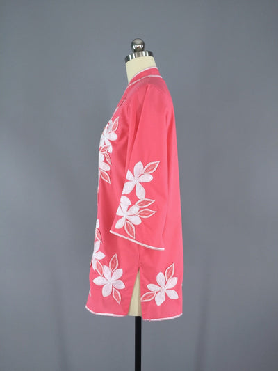 Vintage 1960s Caro of Honolulu Embroidered Blouse Kaftan - ThisBlueBird