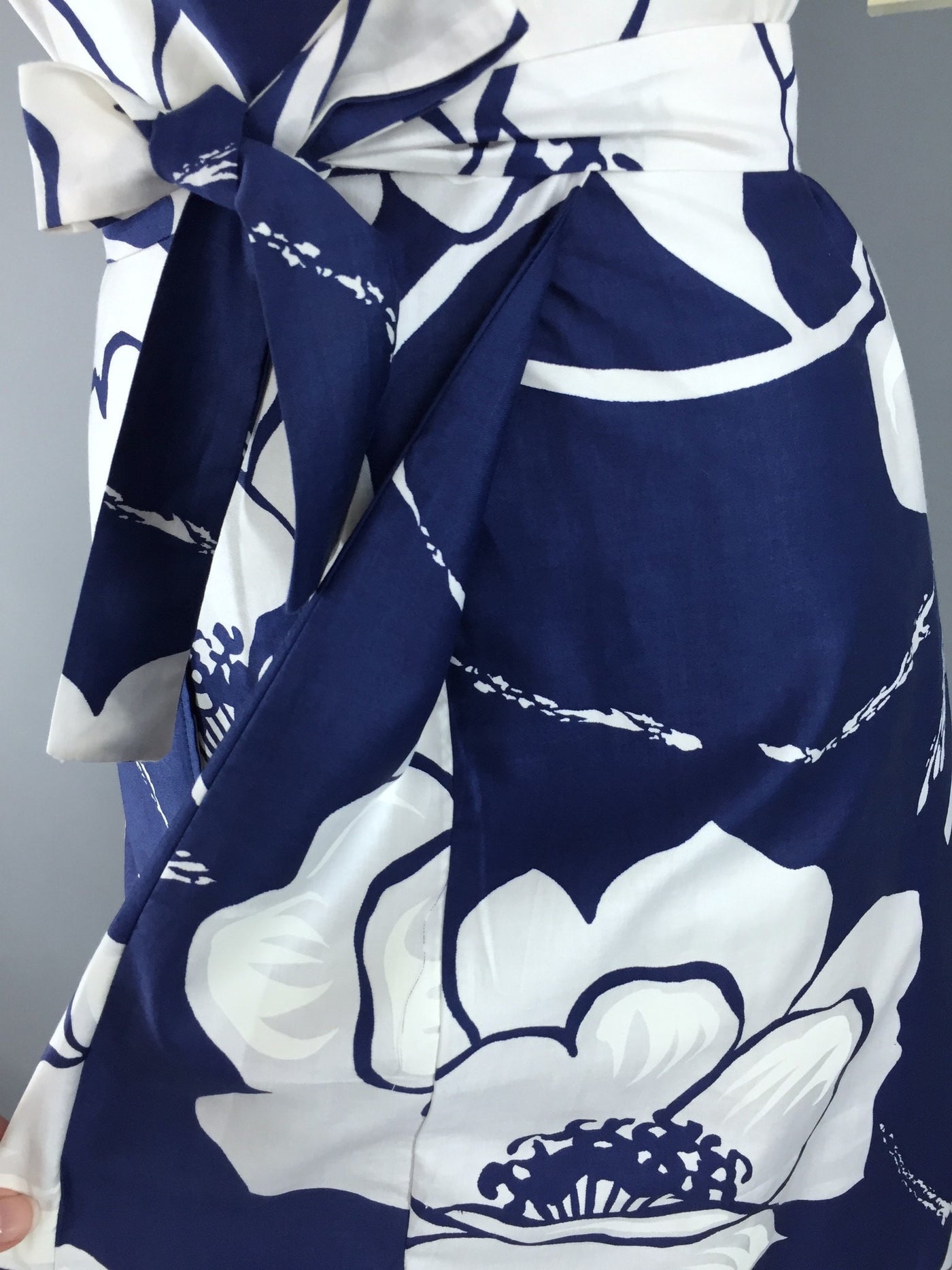 Vintage 1960s Dress / Liberty Circle / Blue Floral Print - ThisBlueBird