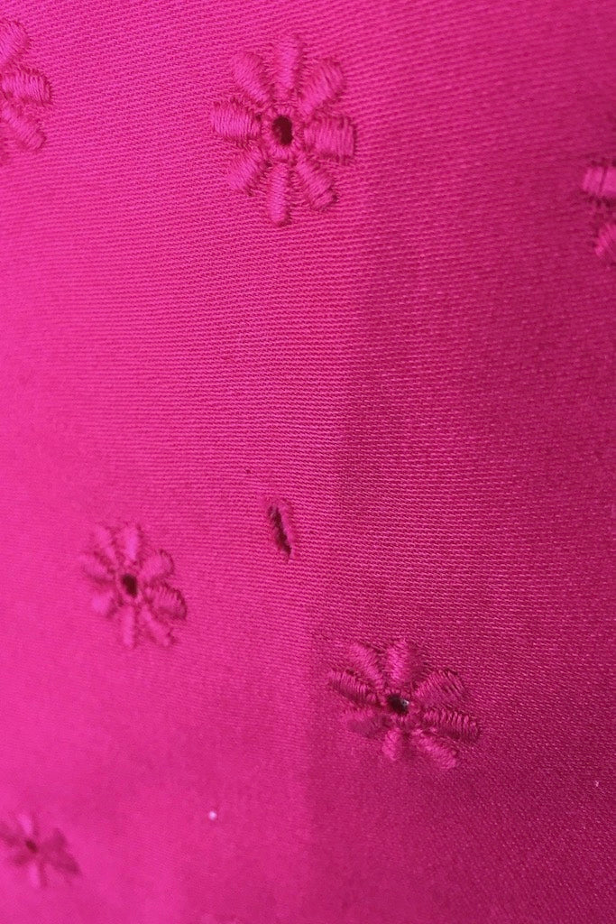 Vintage Magenta Pink Eyelet Dress-ThisBlueBird