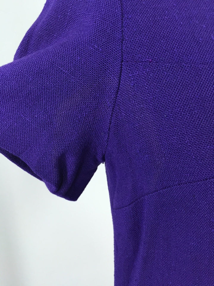 Vintage 1960s Dress / Purple Day Dress - ThisBlueBird
