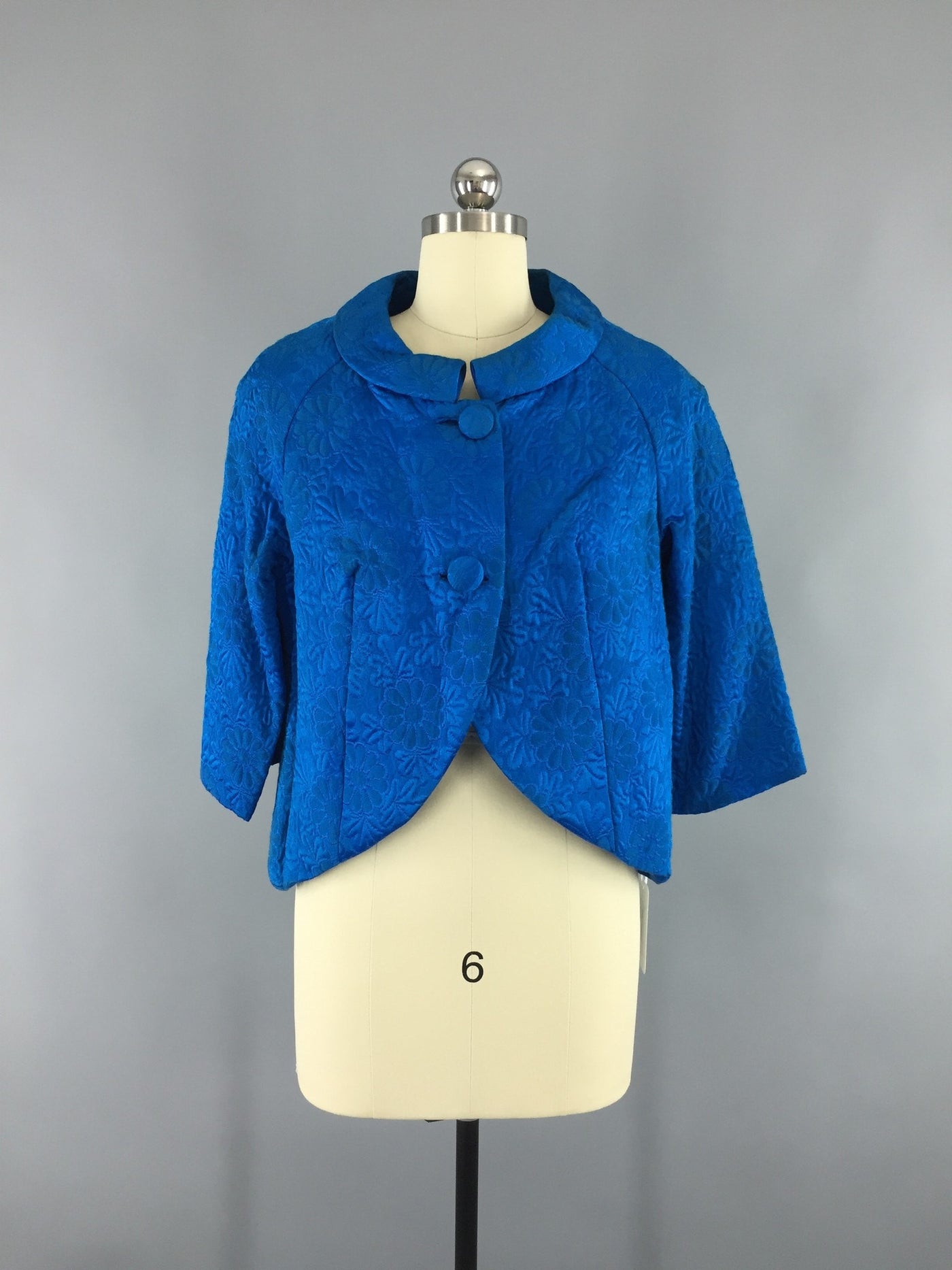 Vintage 1960s Electric Blue Dress and Jacket Set - ThisBlueBird