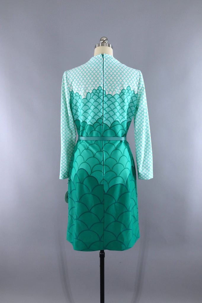 Vintage 1960s Green Segaiha Day Dress - ThisBlueBird