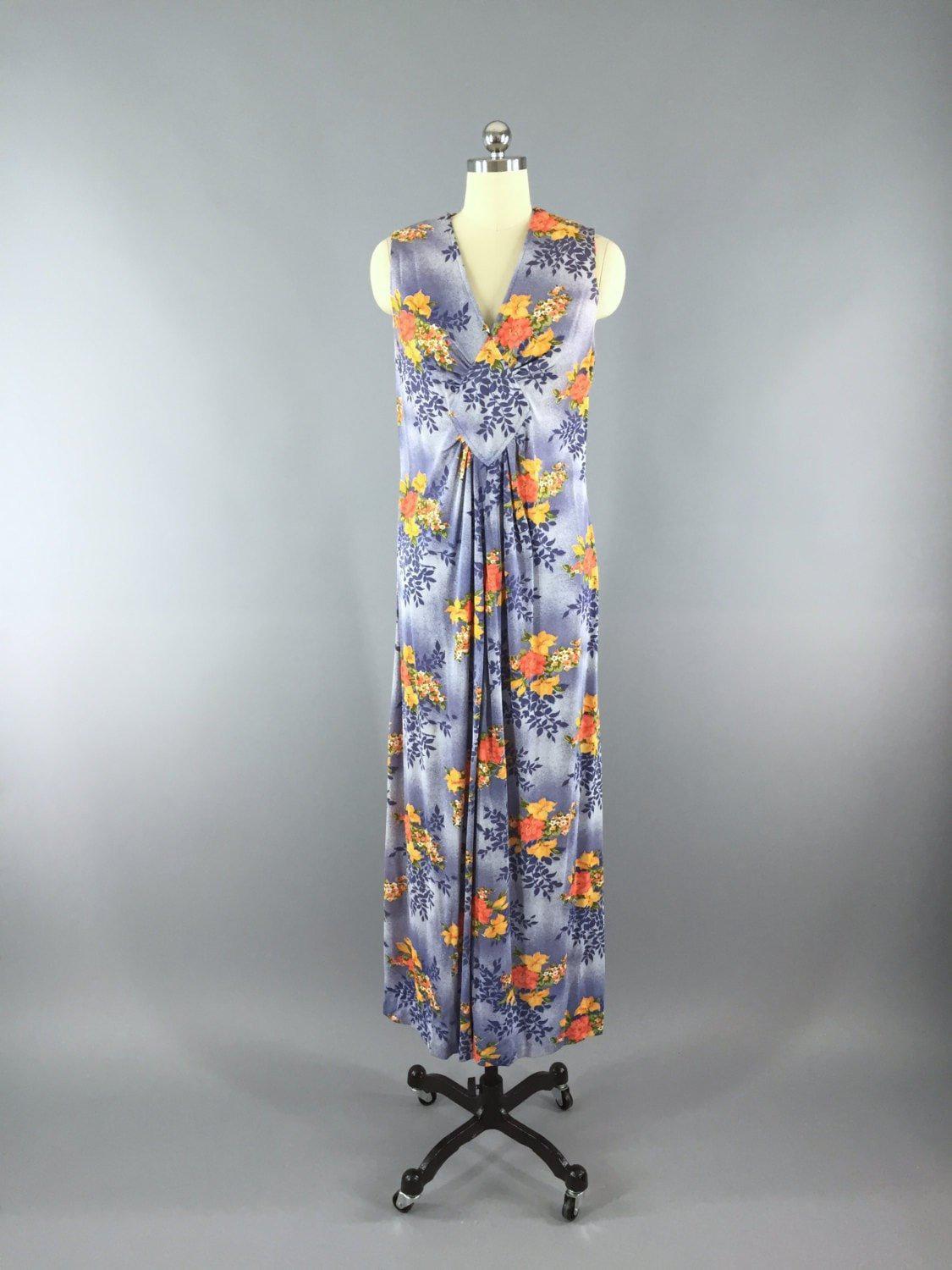Vintage 1960s Hawaiian Maxi Dress – ThisBlueBird