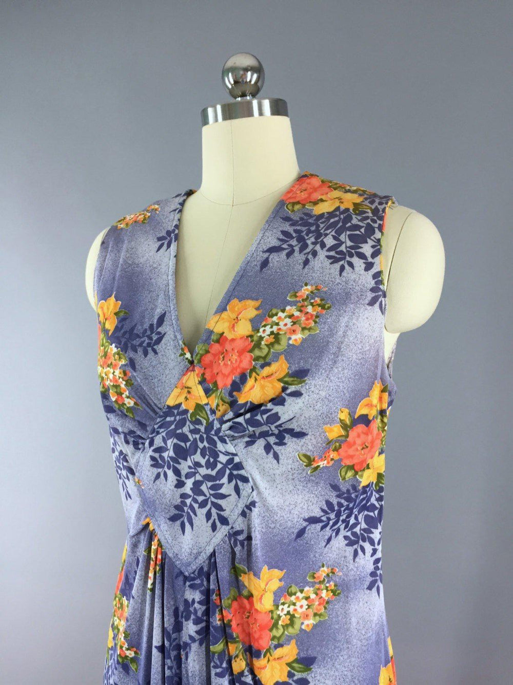 Vintage 1960s Hawaiian Maxi Dress - ThisBlueBird