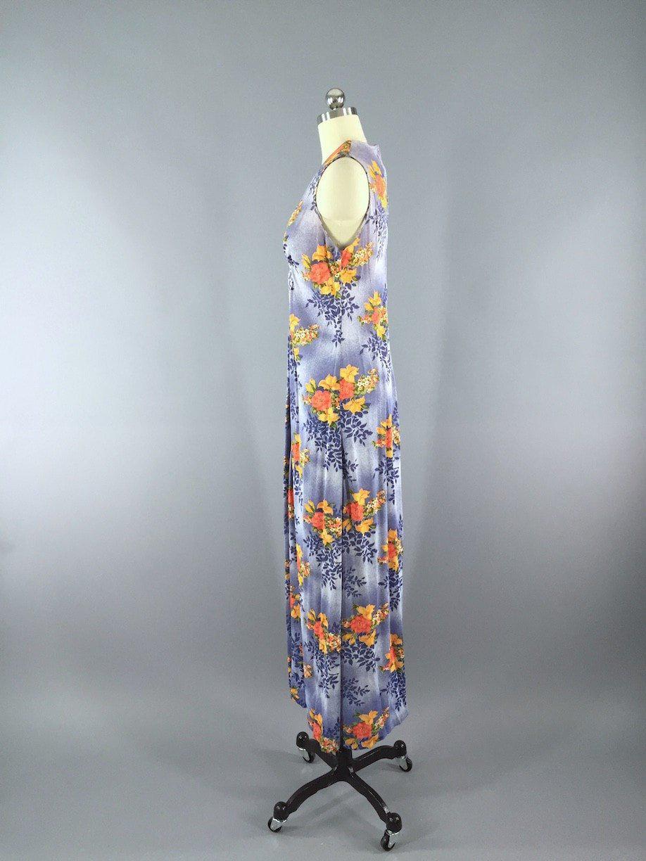 Vintage 1960s Hawaiian Maxi Dress - ThisBlueBird
