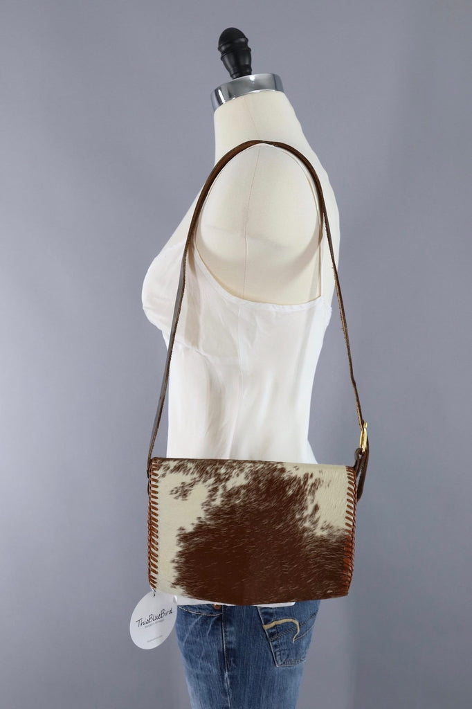 Vintage 1960s Leather Crossbody Bag - ThisBlueBird