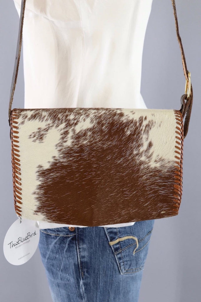 Vintage 1960s Leather Crossbody Bag - ThisBlueBird