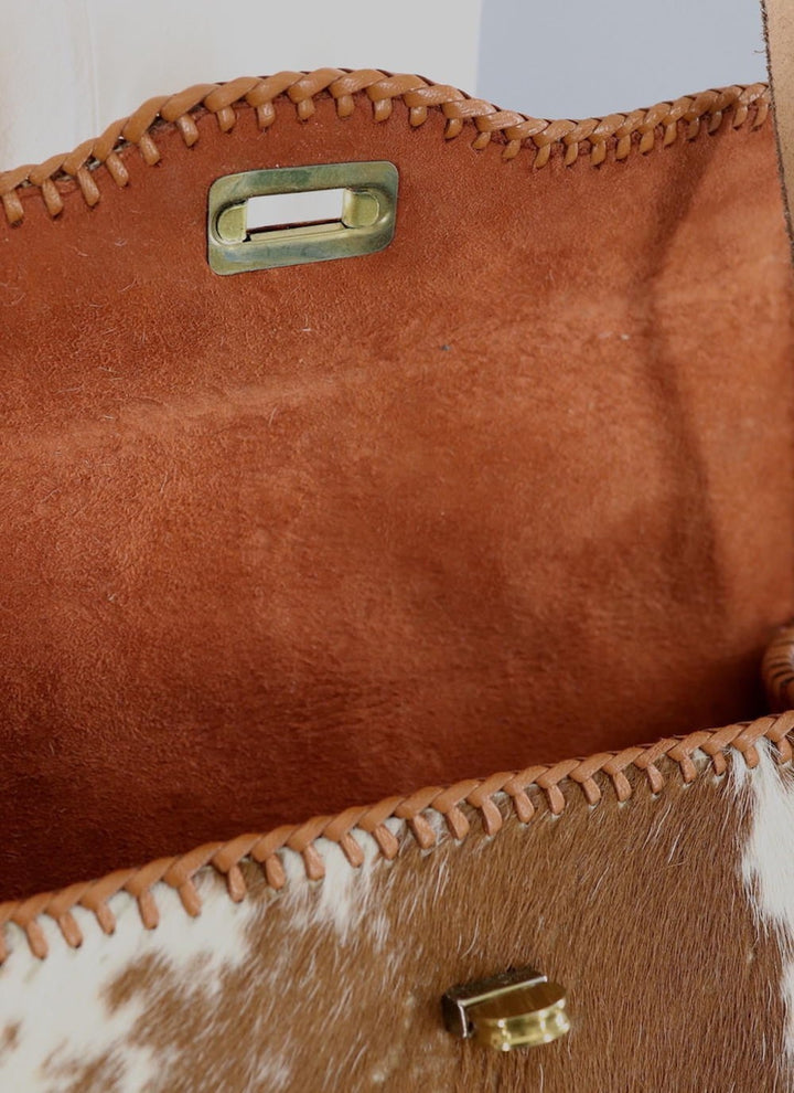 Vintage 1960s Leather Crossbody Bag - ThisBlueBird