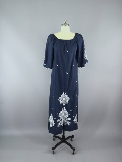 Vintage 1960s Kaftan Dress / Caro of Honolulu - ThisBlueBird