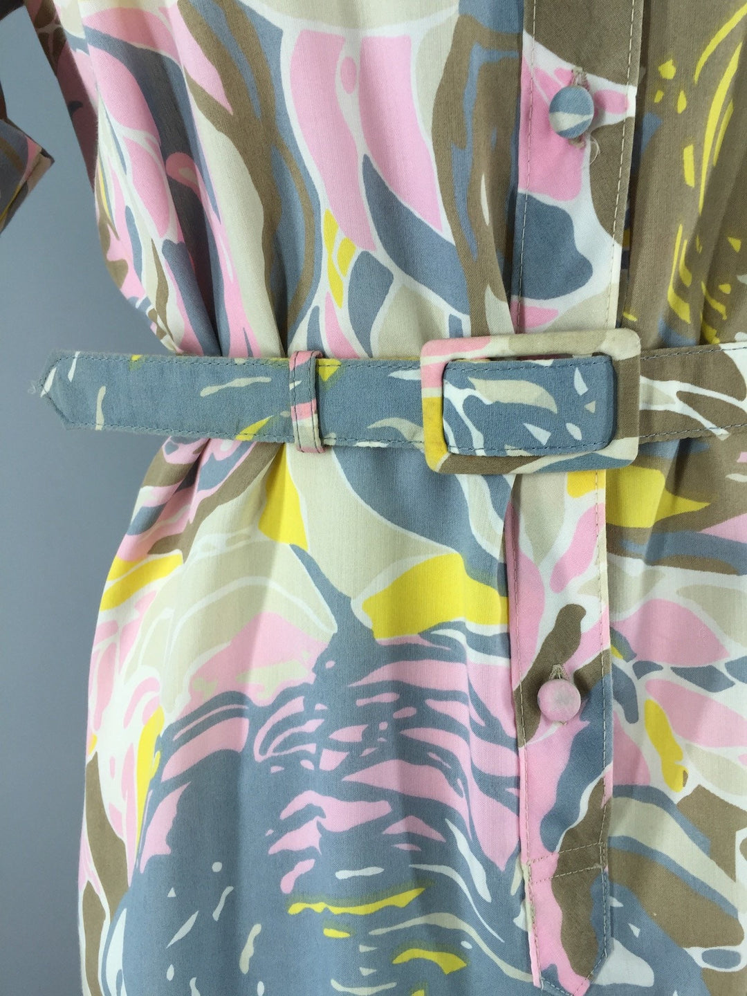 Vintage 1960s Lady Bayard Pink Cotton Day Dress - ThisBlueBird