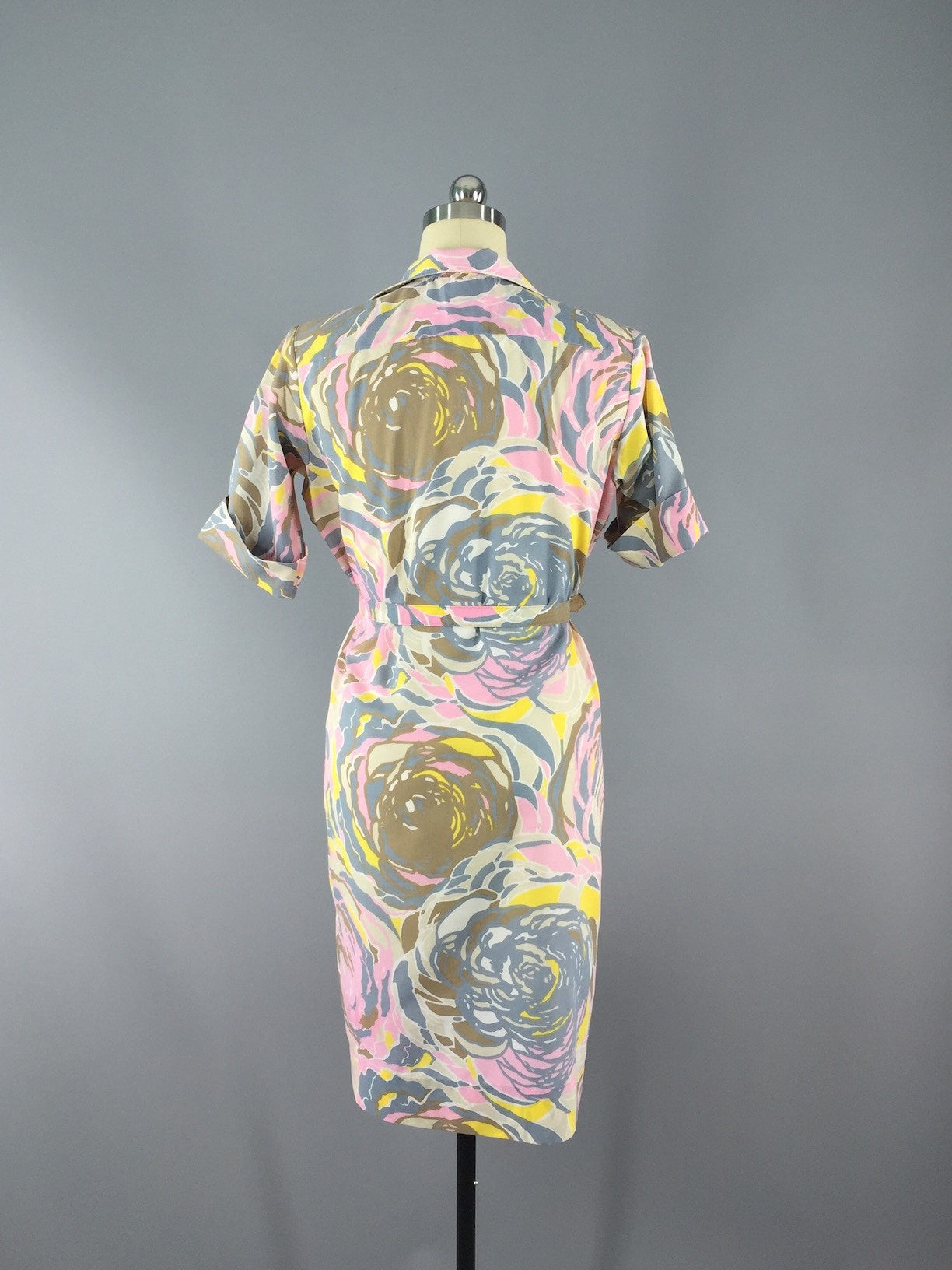 Vintage 1960s Lady Bayard Pink Cotton Day Dress - ThisBlueBird