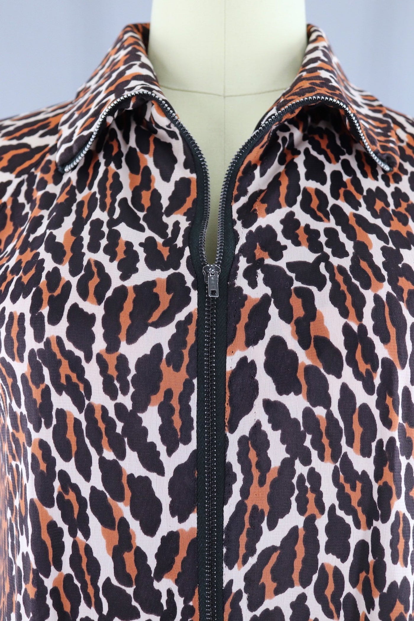 Vintage 1960s Leopard Print Palazzo Pants Jumpsuit - ThisBlueBird