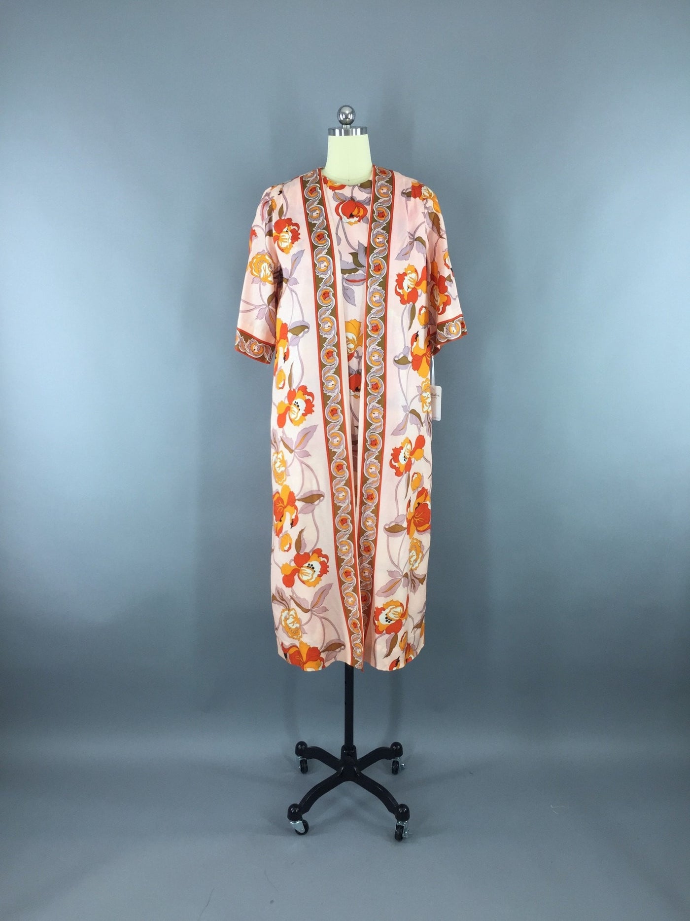 Vintage 1960s Lounge Craft Dress Robe - ThisBlueBird