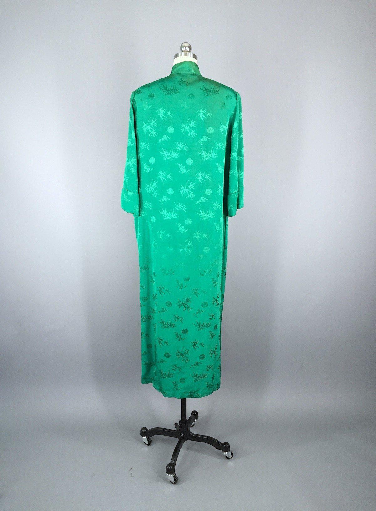 Vintage 1960s Mandarin Robe / Chinoiserie Maxi Coat - ThisBlueBird