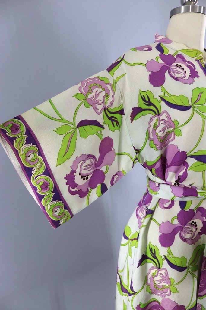 Vintage 1960s Mod Floral Micro Mini Tunic Dress - ThisBlueBird