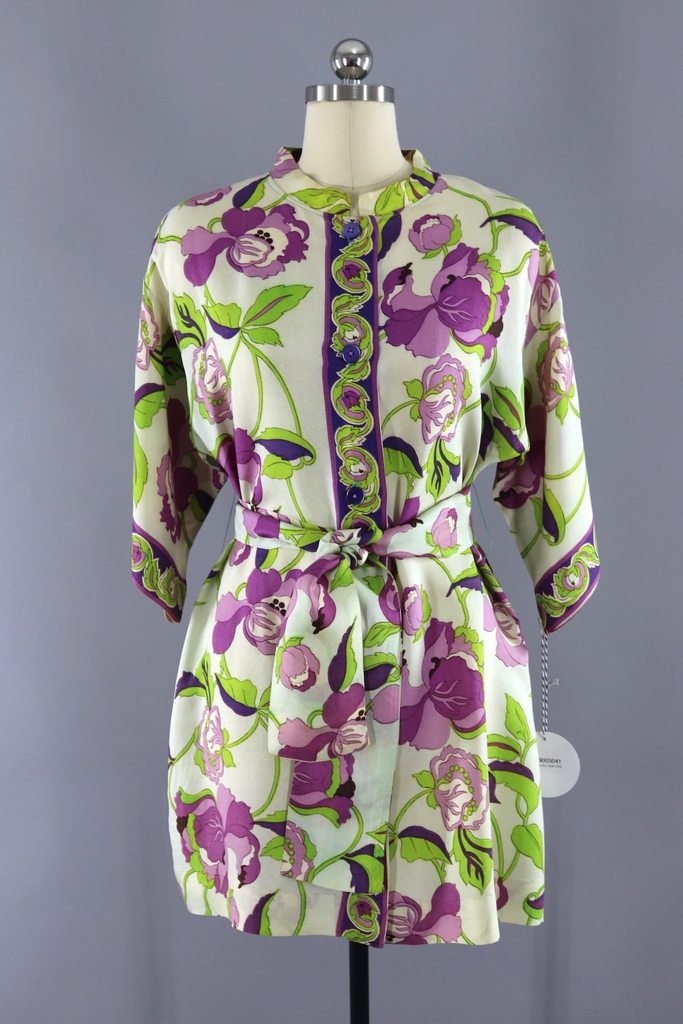 Vintage 1960s Mod Floral Micro Mini Tunic Dress - ThisBlueBird
