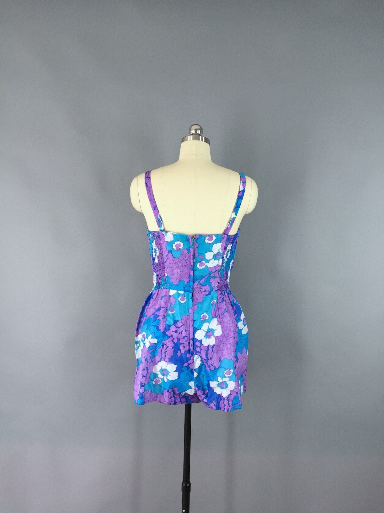 Vintage 1960s Playsuit Set / Romper and Coverup - ThisBlueBird