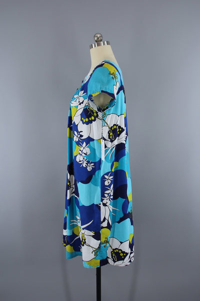 Vintage 1960s Reef Hawaiian Print Dress - ThisBlueBird