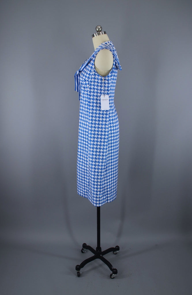 Vintage 1960s Sailor Dress / Houndstooth Polka Dot / Saks Fifth Ave –  ThisBlueBird