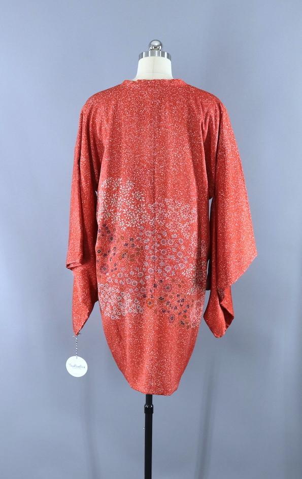 Vintage Silk Kimono Jacket - Salmon Pink - ThisBlueBird
