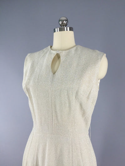 Vintage 1960s Silver Gold Dress - ThisBlueBird