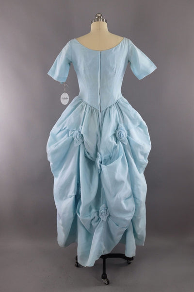 Vintage 1960s Sky Blue Formal Gown - ThisBlueBird